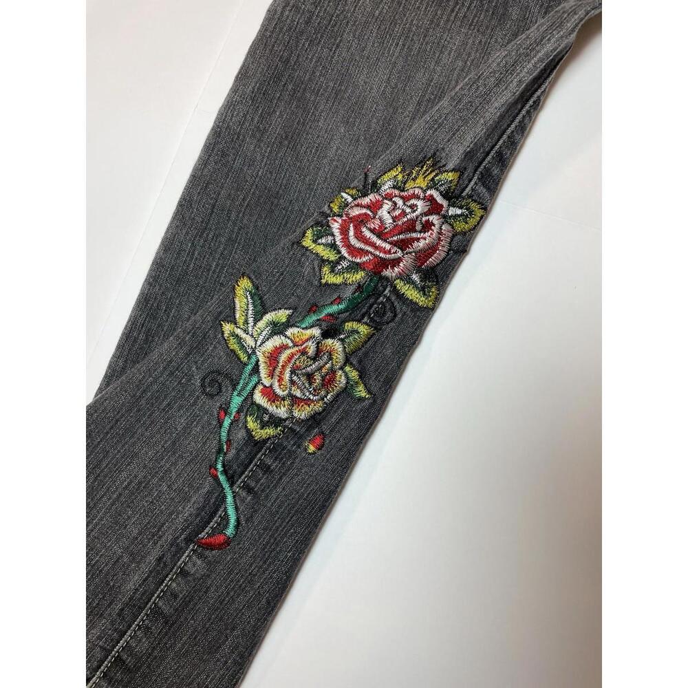 Women's Ed Hardy Jeans By Christ Audigier Embroidered Front & Back #114182 Sz30 - Picture 8 of 12